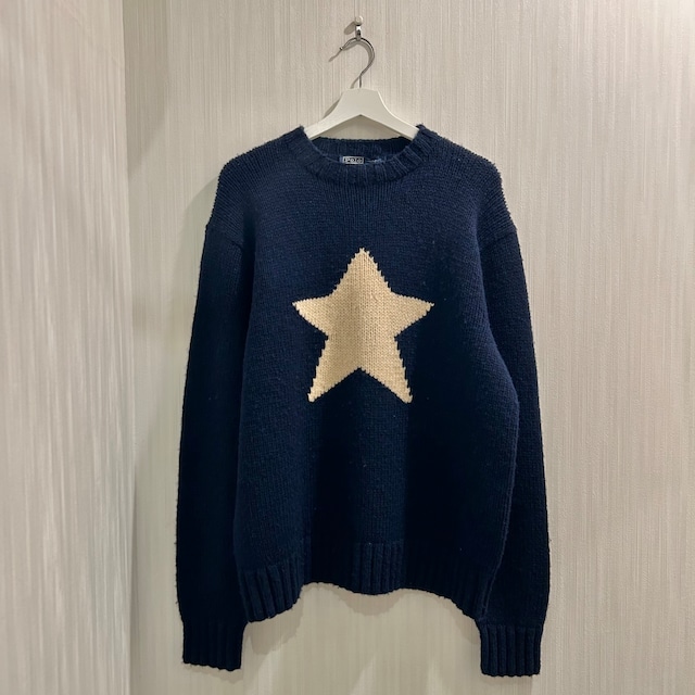 Dead Stock!! Special!! 1990s Polo by Ralph Lauren "Star" Hand Knit【DST】