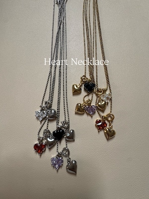 zirconia heart necklace シルバーのみ