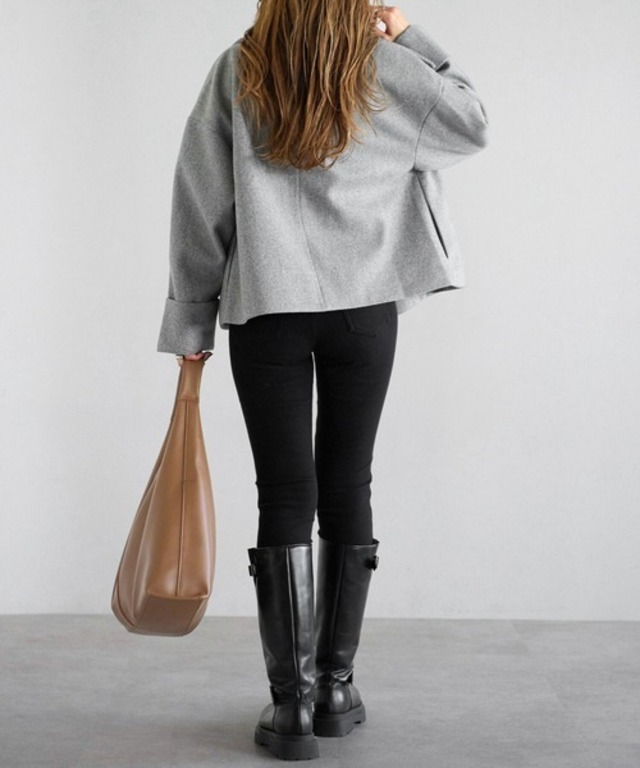 ウールモダンショートアウター