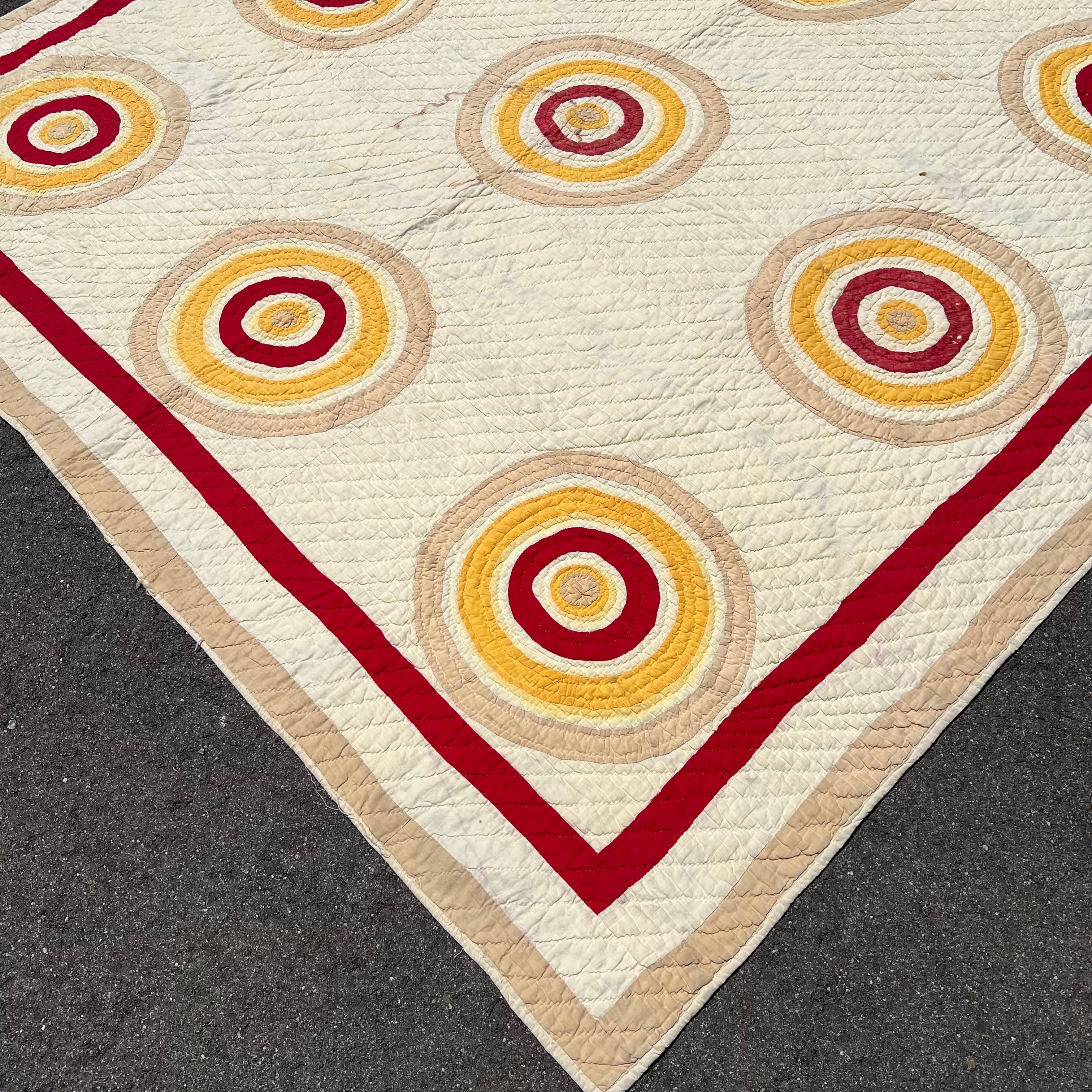 HANDMADE QUILT / GEOMETRIC PATTERN | BUFF STOCK YARD