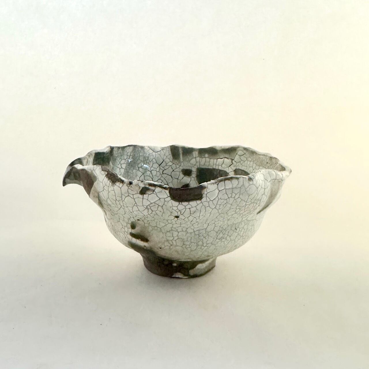 粉引渇水段付片口(小)【榛澤宏】