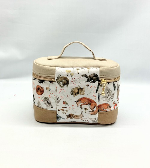 バニティポーチ  アクファクトゥム　フクロウ　どうぶつ｜とりさん工房ーかわいいハンドメイドポーチ