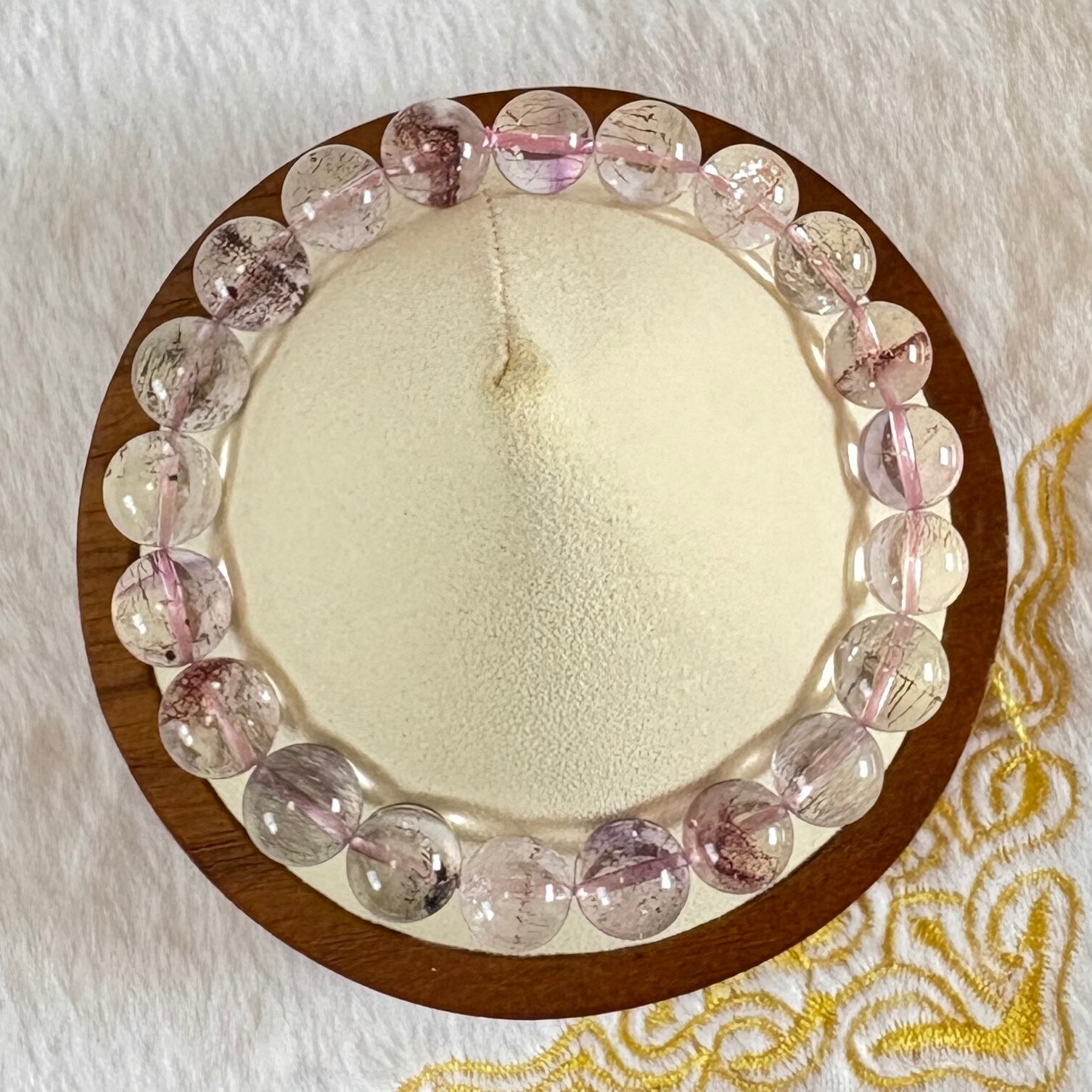 スーパーセブン ブラジル産 丸珠9.5㎜、内周16.5㎝ 一点もの