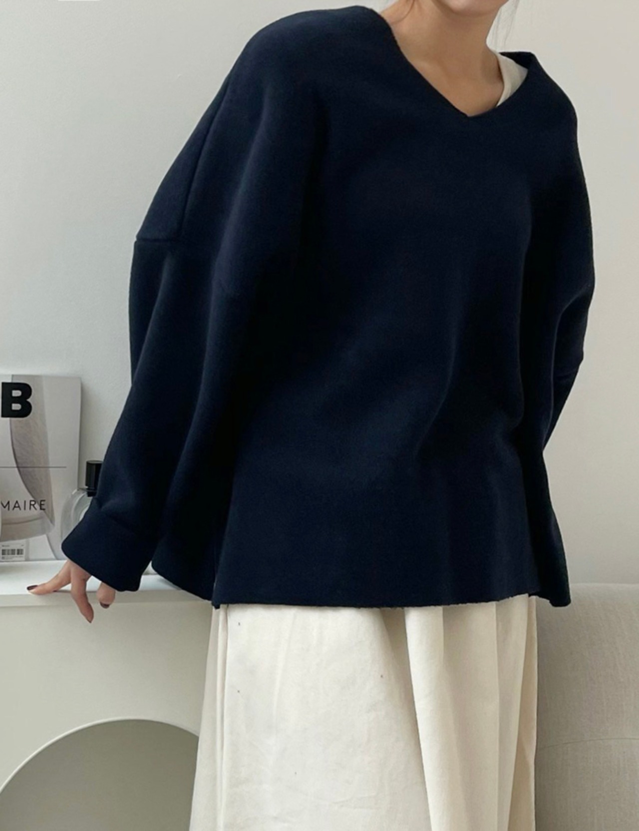 【25aw・再販】Soft-kimo Fleece Over-fit Tops_Cream