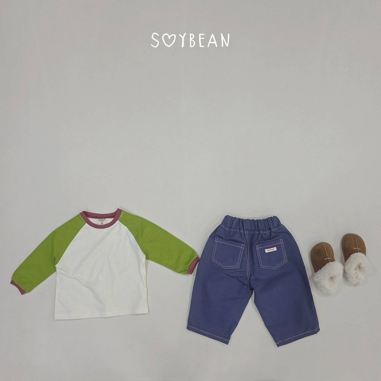 韓国子供服 / 26Autumn / soybean / カラー バベルパンツ / キッズ服 / ジュニア服 / 秋服 *XS~JM*