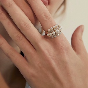 fashionable design gold pearl ring N20357