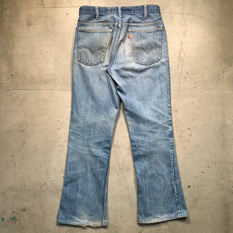 70's Levi's リーバイス 646-0217 ベルボトムデニム フレア ブーツカット オレンジタブ スモールe 刻印8 42TALON W31  リペア 希少 ヴィンテージ BA-1495 RM1864H | agito vintage powered by BASE