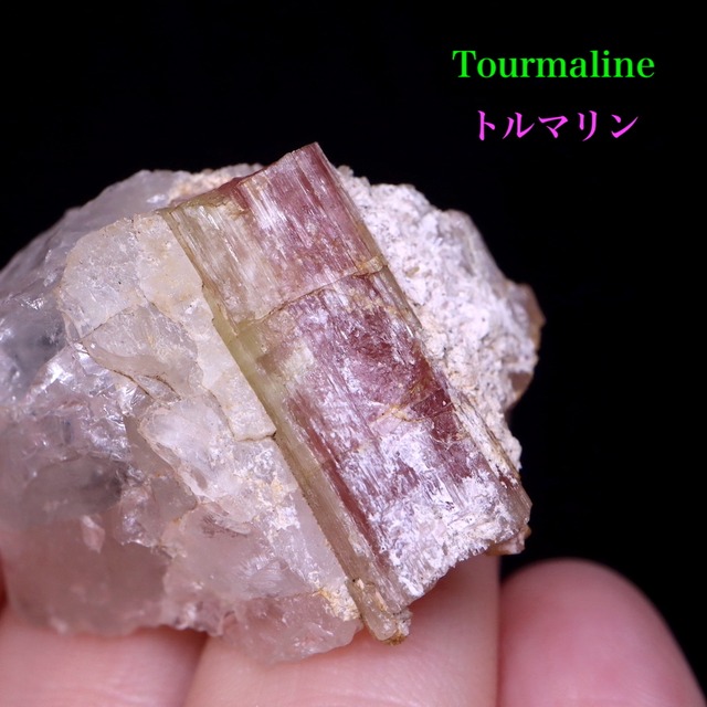 トルマリン  クォーツ 水晶 電気石 22,5g T584   鉱物　天然石　原石　パワーストーン