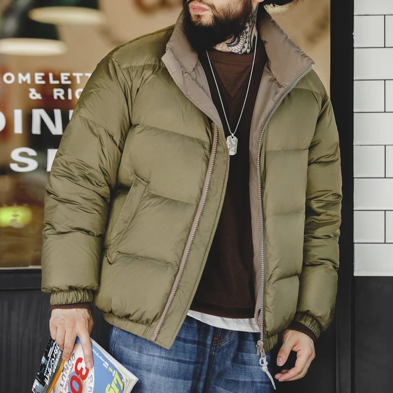 Reversible Two-color Down Jacket / リバーシブル ツーカラー ダウン ジャケット