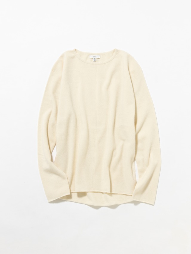 CREW-NECK ROUND TAIL PULLOVER〈OFF WHITE〉