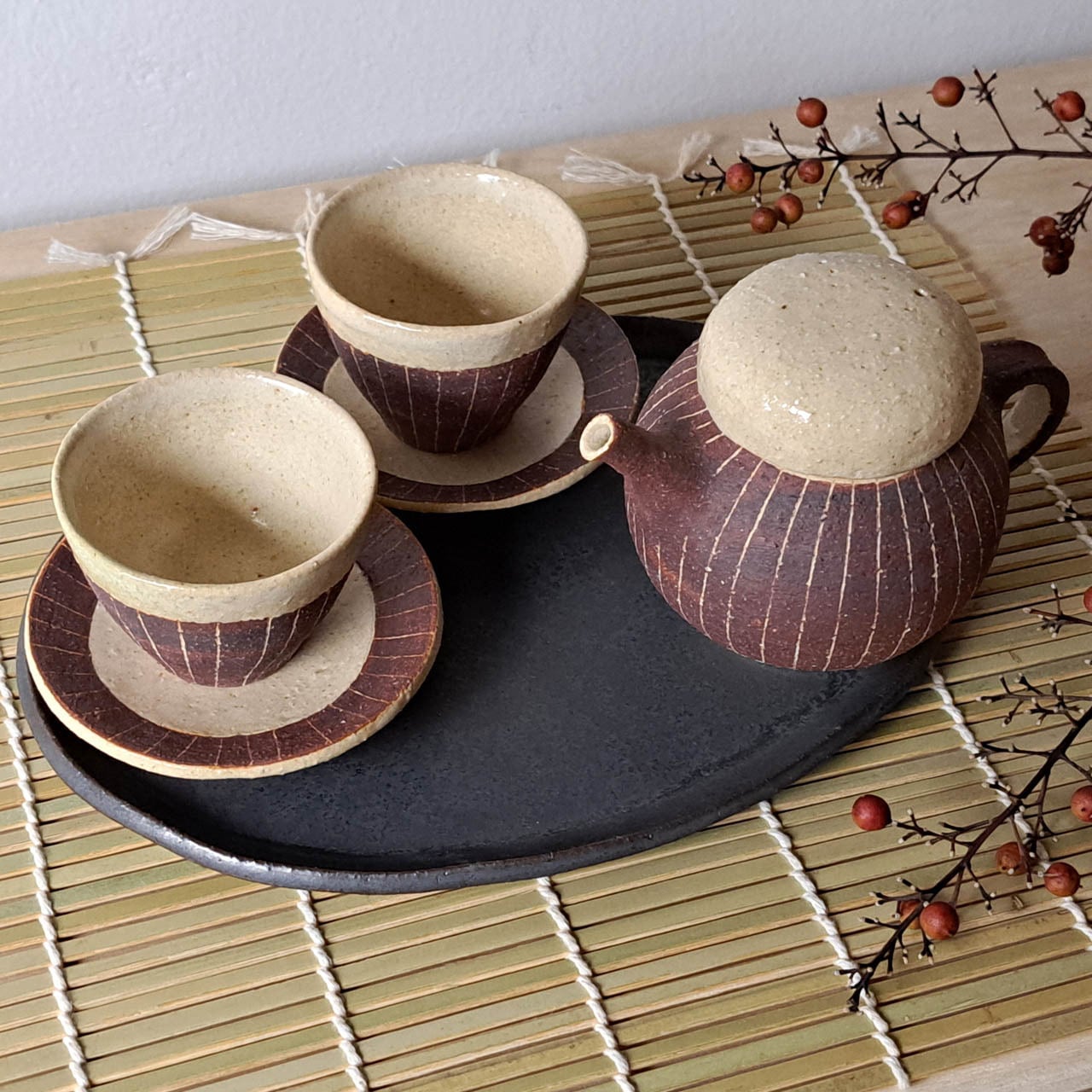 大野 素子】弁柄 急須 | gallery&select shop 縁