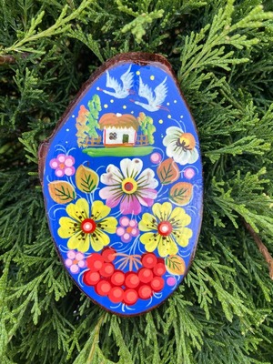 ペトリキフカ塗りのマグネット ペトリキウカ村（Khomenko製作）