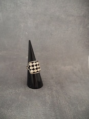 Karen silver , flat dot ring
