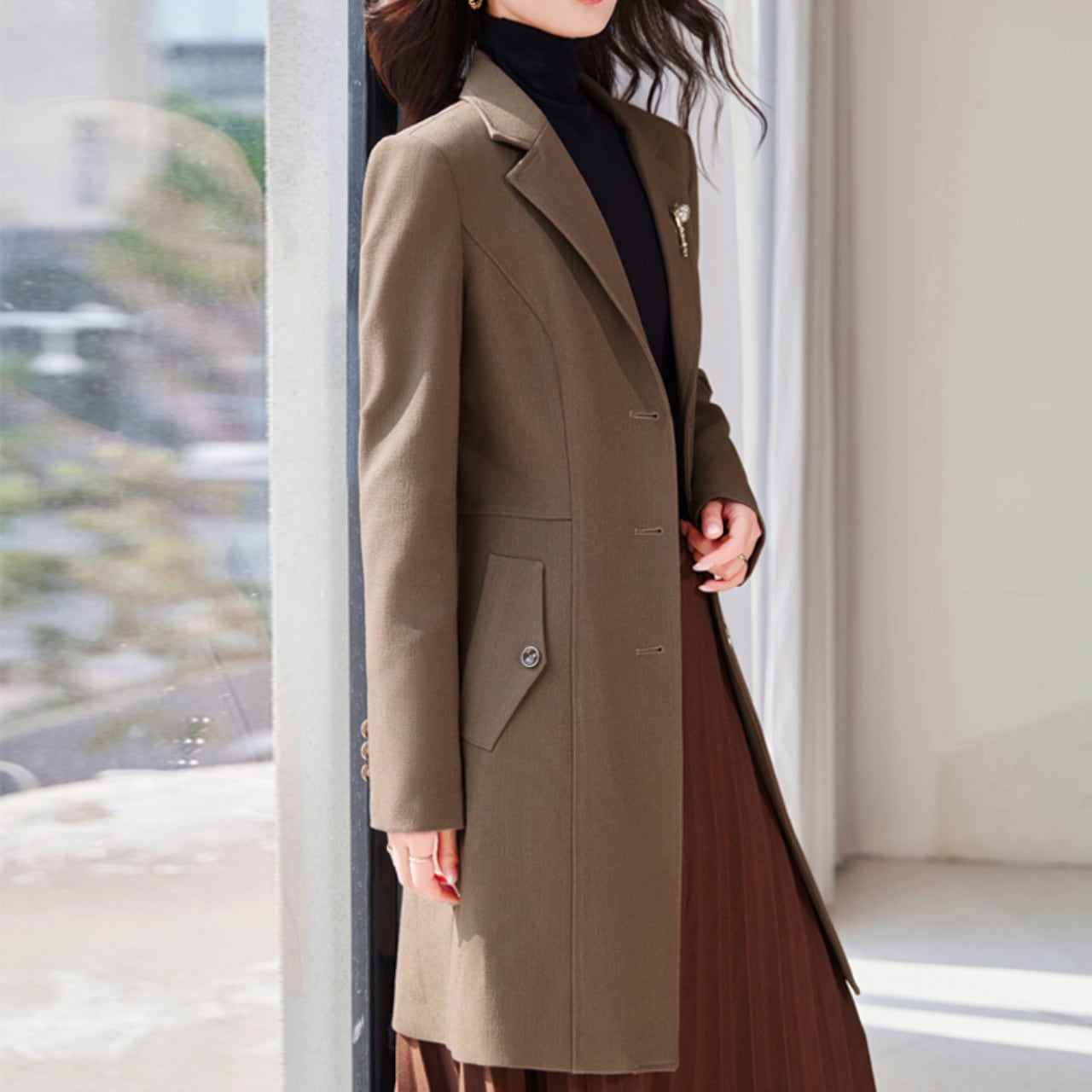 タイトシルエットコート Me0631