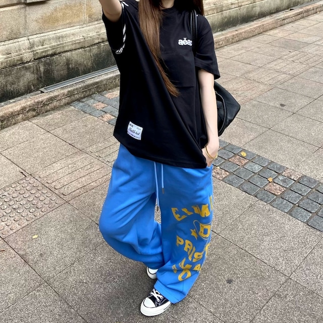 ストリートグラフィックボリューミーフォルムスウェットパンツ 2col R02552