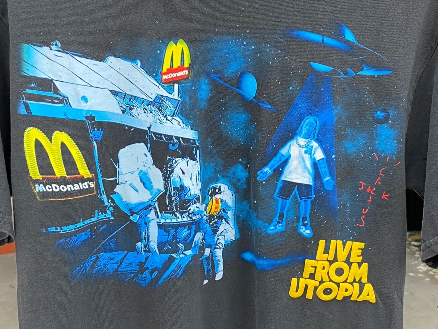 TRAVIS SCOTT × McDonald's CACTUS JACK LIVE FROM UTOPIA TEE MEDIUM ...