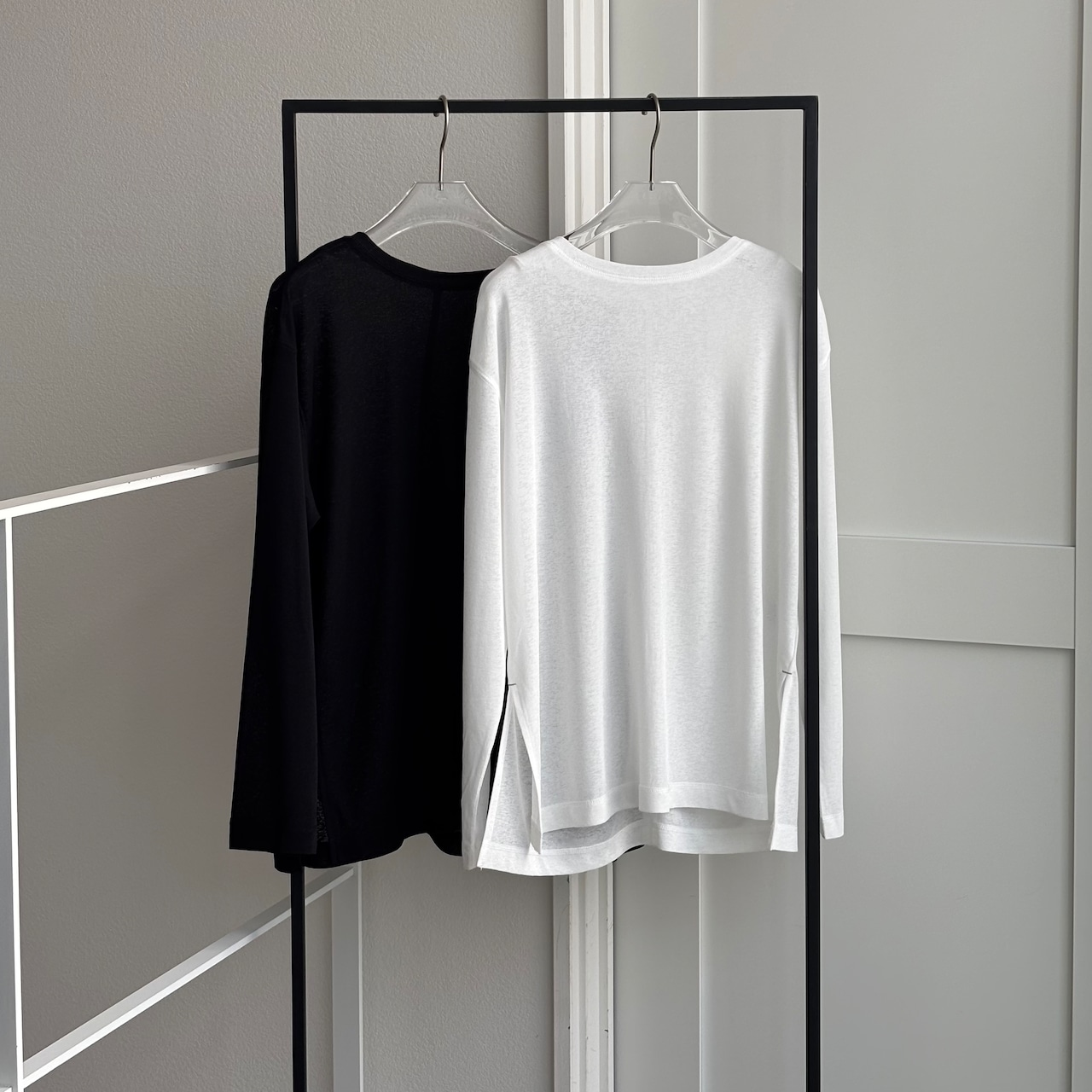 シアーリラクシークルーネックCS/ブラック