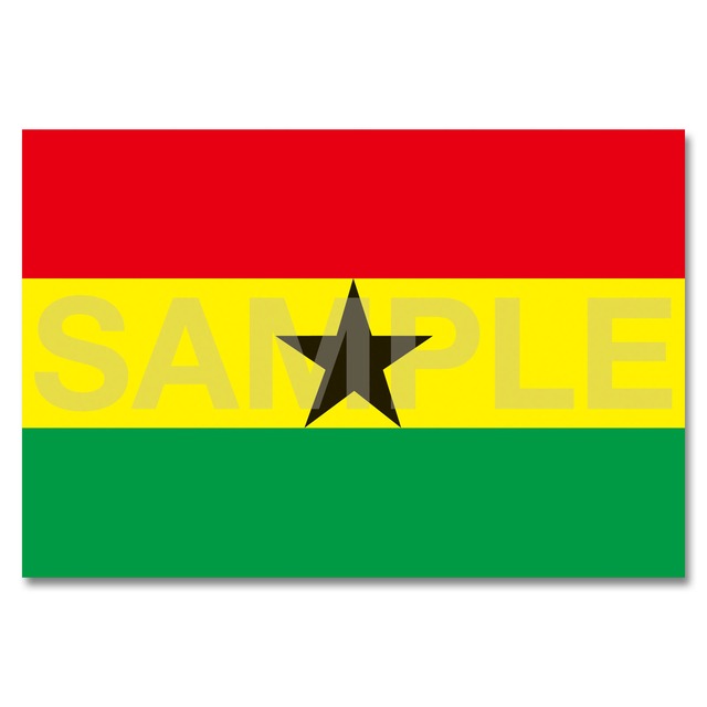 世界の国旗ポストカード ＜アフリカ＞ ガーナ共和国 Flags of the world POST CARD ＜Africa＞ Republic of Ghana