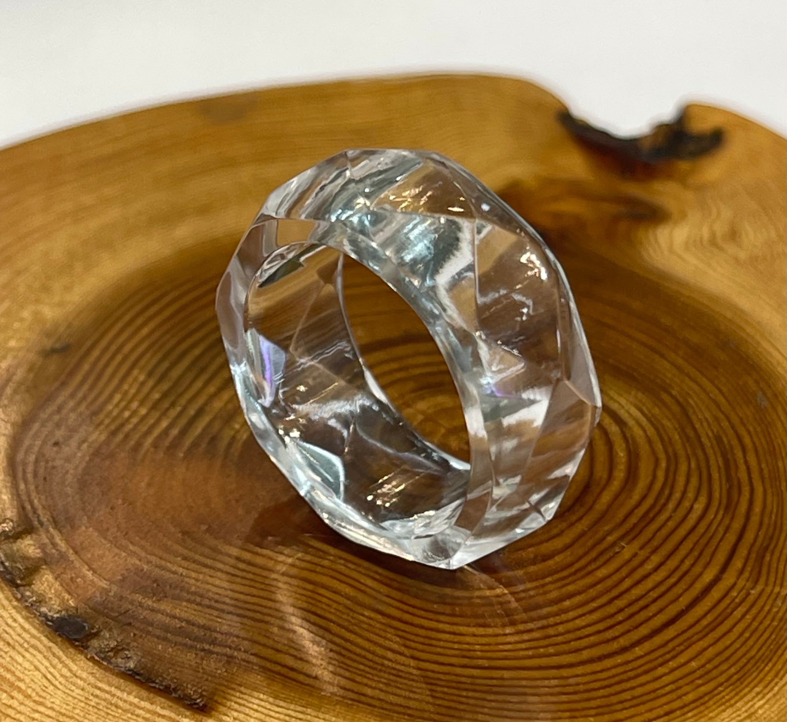 厳選 ガネッシュヒマール産ヒマラヤ水晶 くりぬきリング16号 手作り カット 厳選 ガネッシュヒマール産ヒマラヤ水晶 くりぬきリング16号