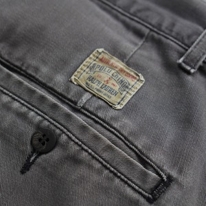90s 初期型 USA製 Polo by Ralph Lauren POLO CHINO "faded black" [W32.5L29.5相当] 古着