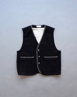 Urig STITCH ANTIQUE VEST (BLACK)