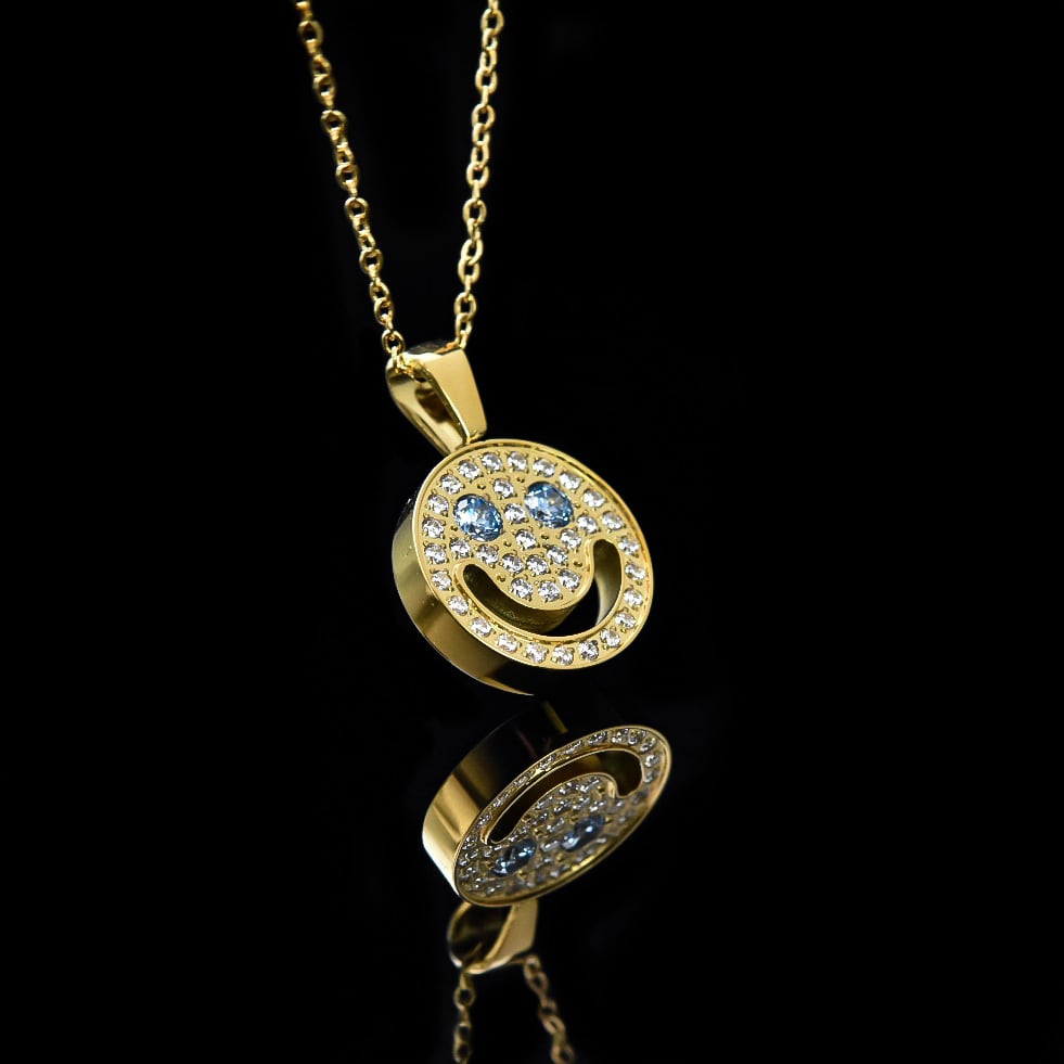 316L zirconia smile necklace | ✯Lucliss Jewelry✯