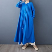 プリーツアクセント シャツワンピース  00357