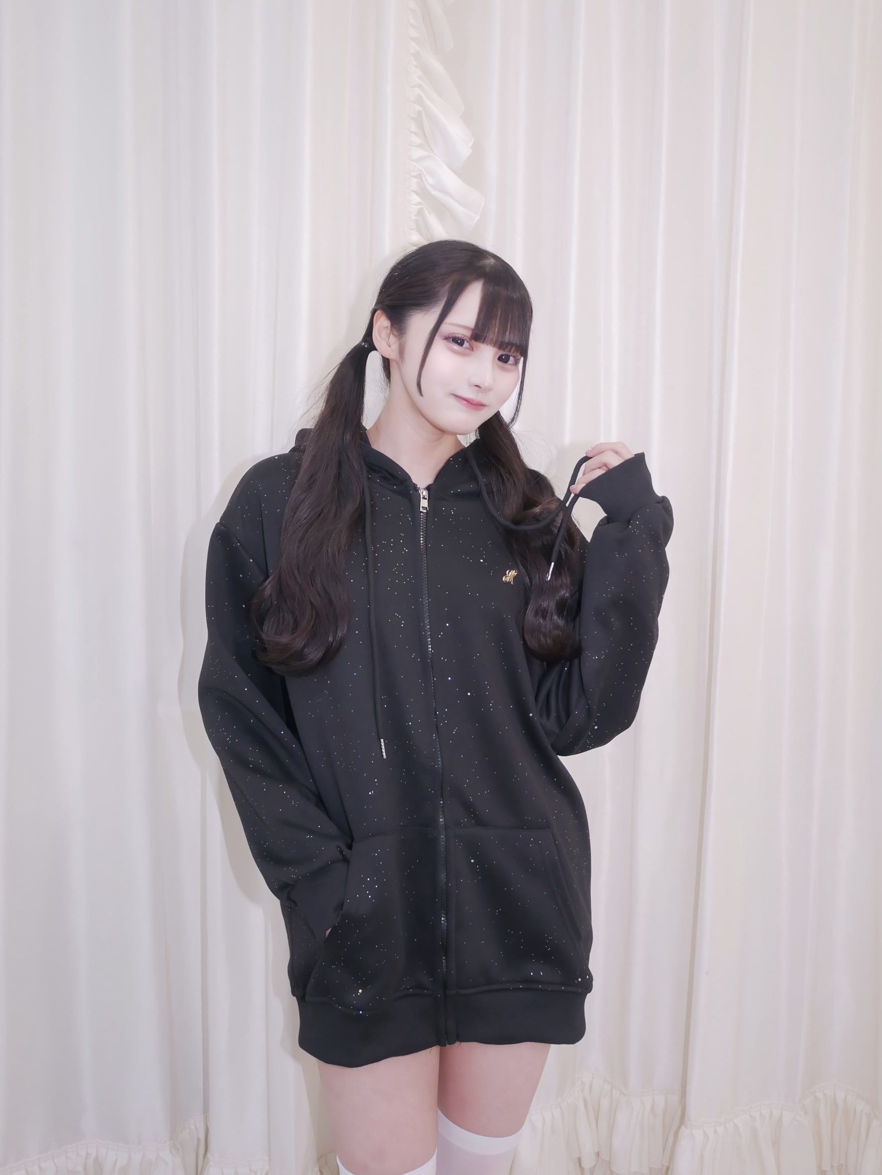 sparkle zip up hoodie