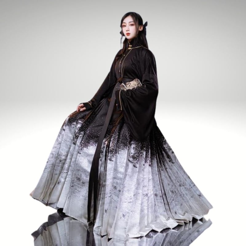 サブカル 服 地雷系 通販 ?梦シリーズ プリーツスカート ラップスカート 中華風 レトロ 大人 ゴシック 闇かわいい