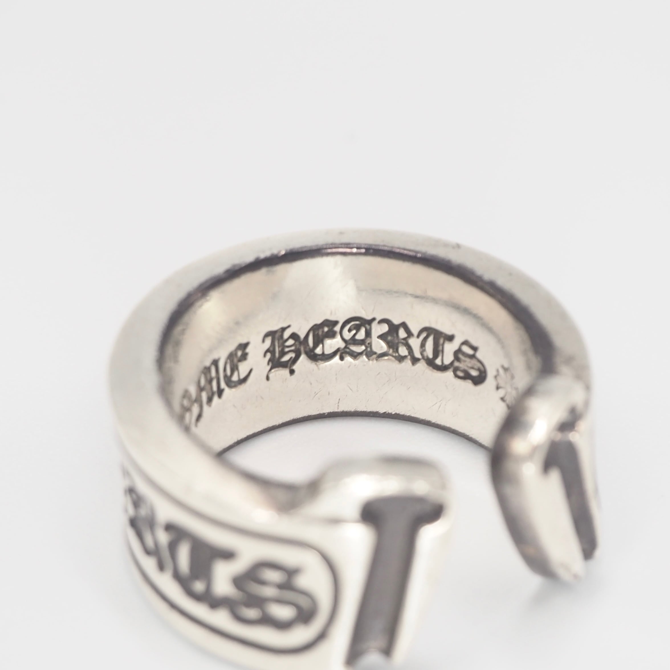 CHROME HEARTS 約20号 ラージスクロールラベル リング シルバー925