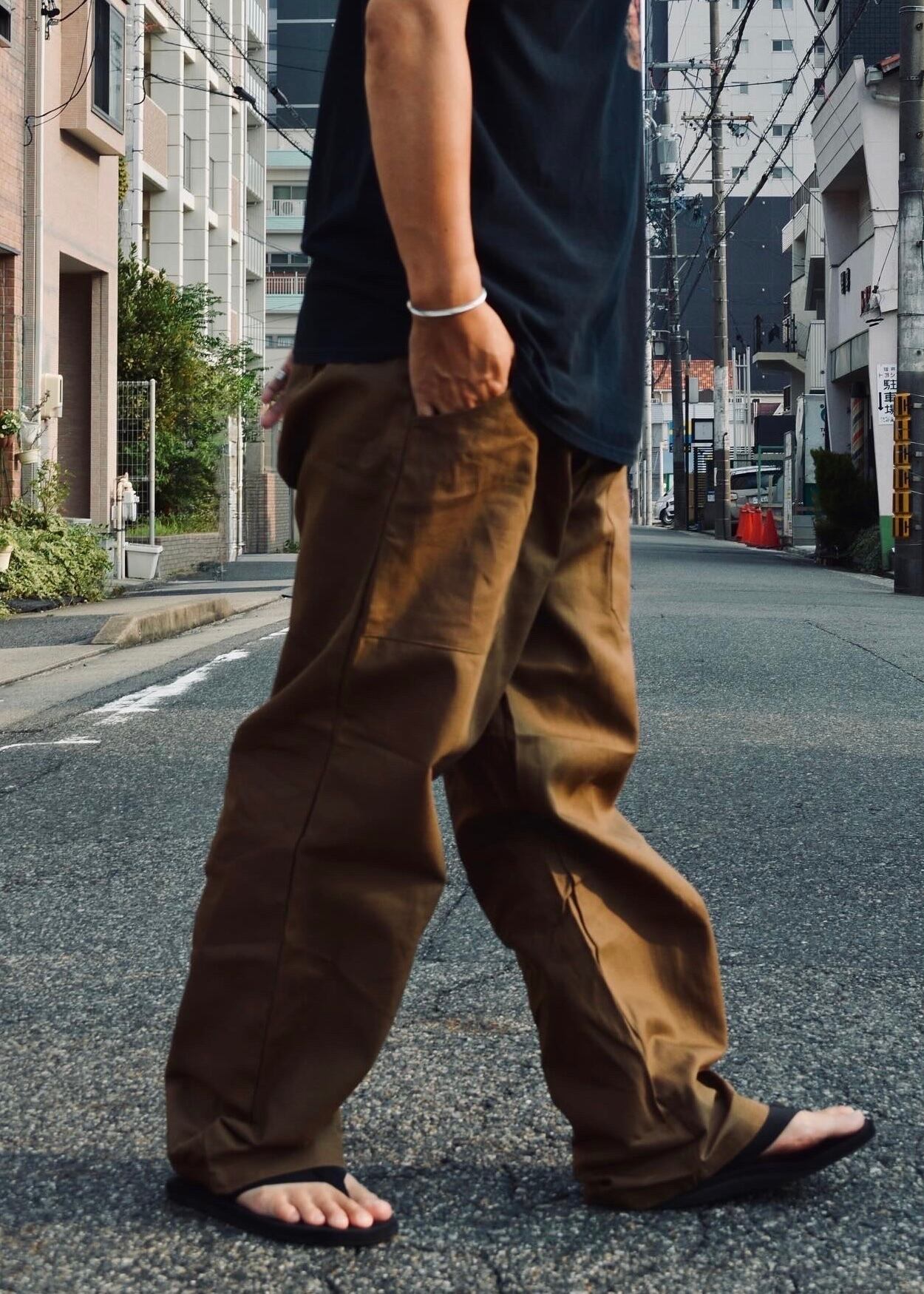 Chez Army 90s Sleeping Pants Dead Stock Brown Cock Pants チェコ軍