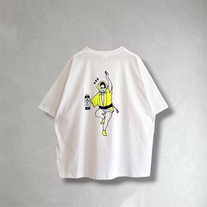 「GROOVIN'」ボックスシルエット Tシャツ / ホワイト【Yuki Horimoto】