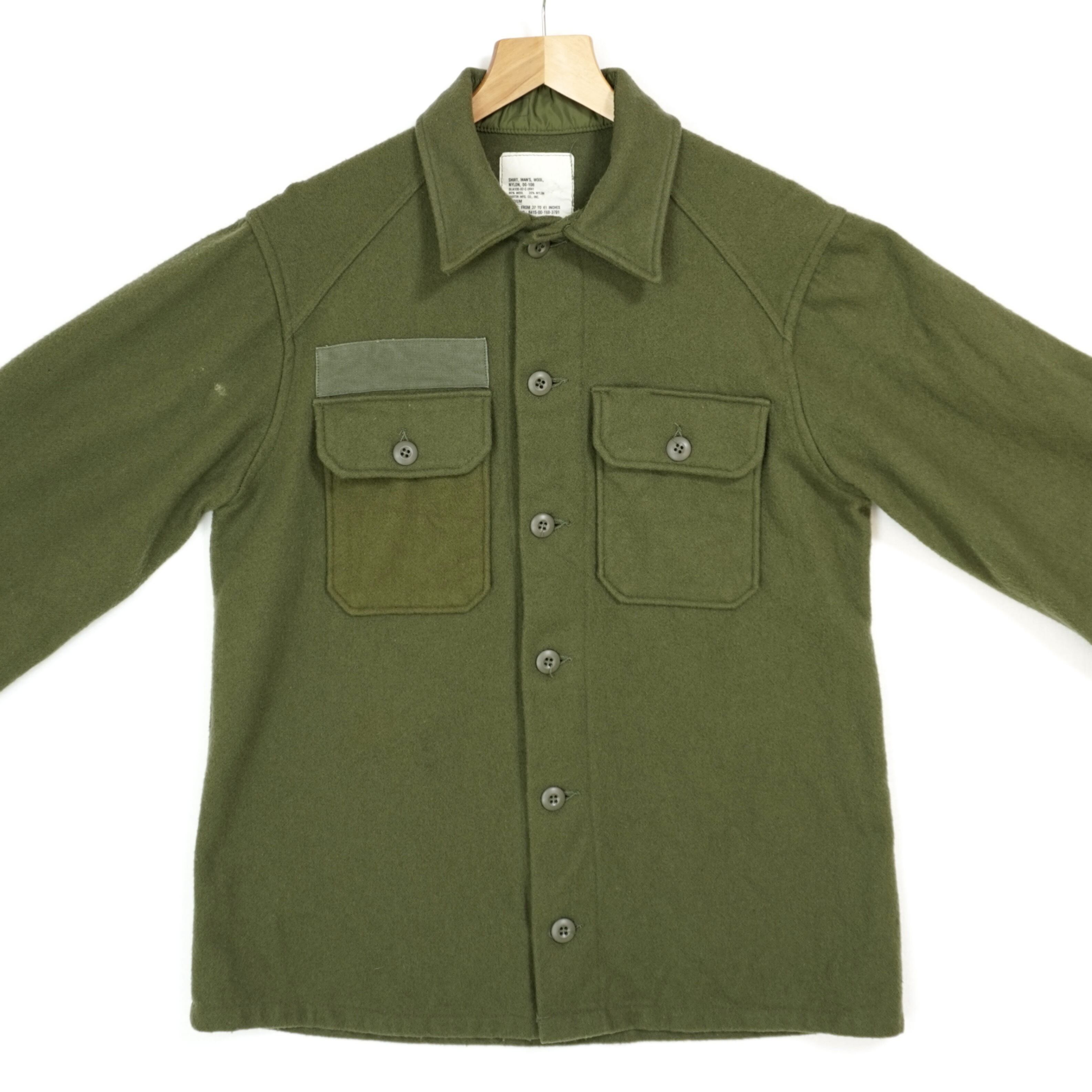 US ARMY OG-108 Wool Shirts 1982s MEDIUM SHIRT23195