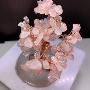 no1.桜満開の様な天然石ツリー・ローズクォーツ