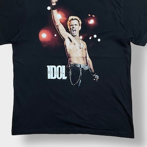 【Ten】MUSIC TEE ビリーアイドル BILLY IDOL フォトプリント ロゴ Tシャツ ロックt 音楽系 ミュージックt US古着