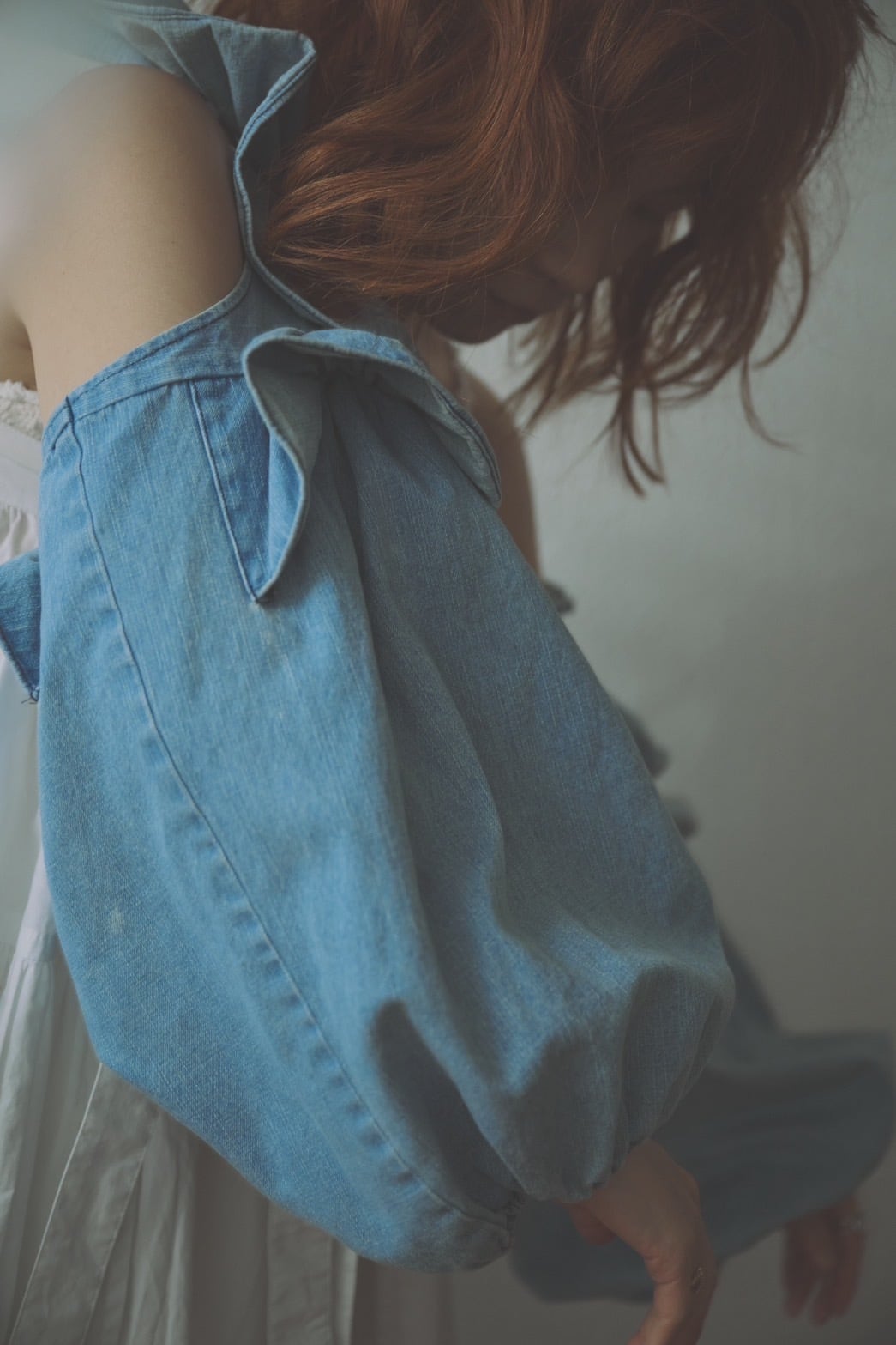 denim holder blouse/sky blue | papier.official