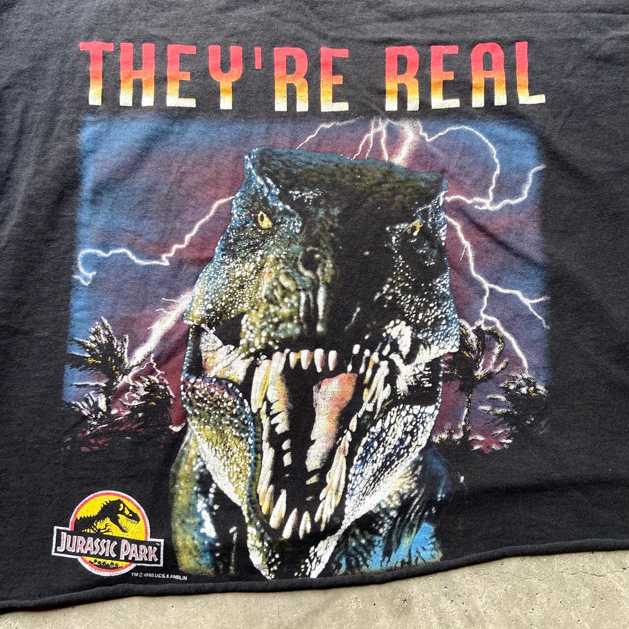 90s JURASSIC PARK ジュラシックパーク 両面 Tシャツ 美品-