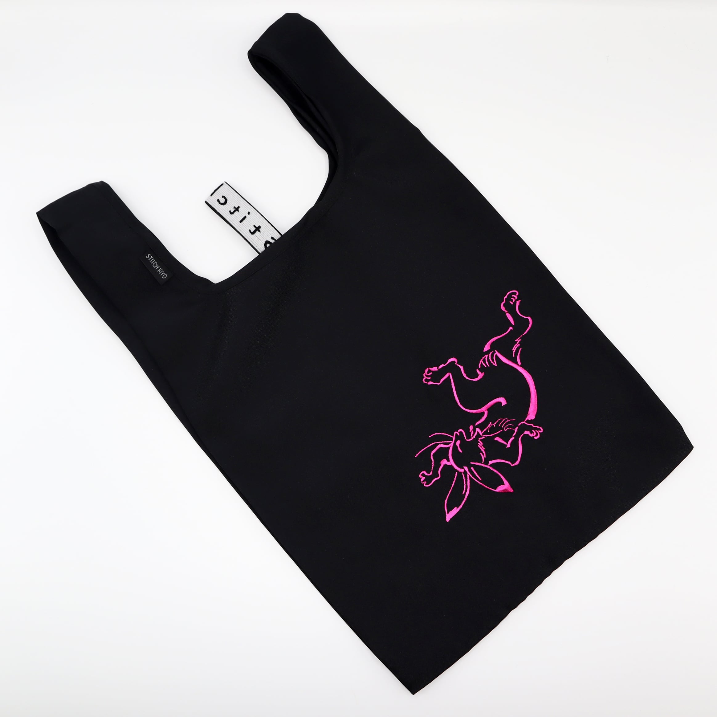 刺繍エコバッグ（鳥獣人物戯画） | StitchKiyo