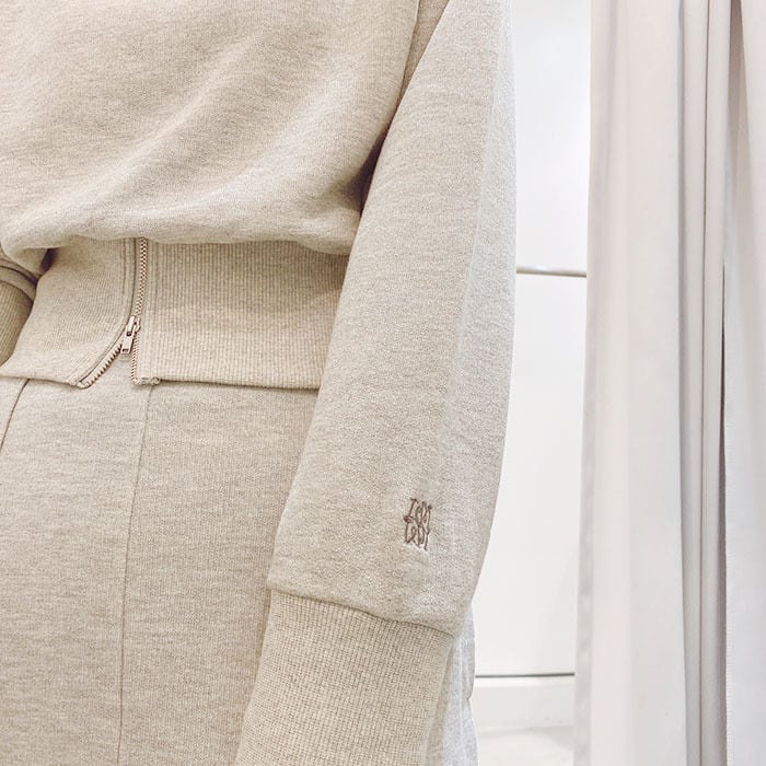 SALE]LAGUNAMOON ラグナムーン ウエストZIPラメスウェットプルオーバー