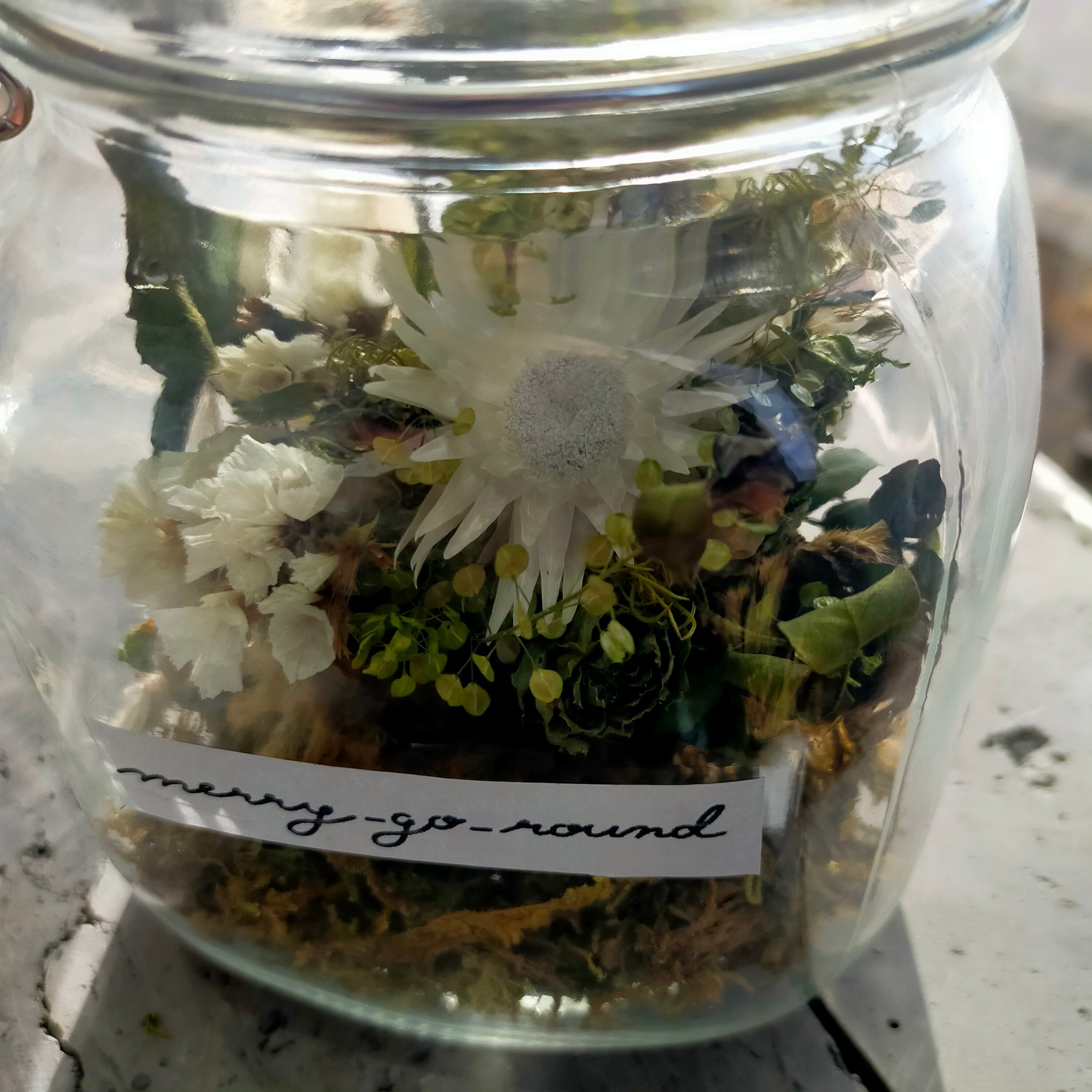 "永"ブーケインボトル S 【"Ei"Dried Flowers Bouquet in Bottle S】