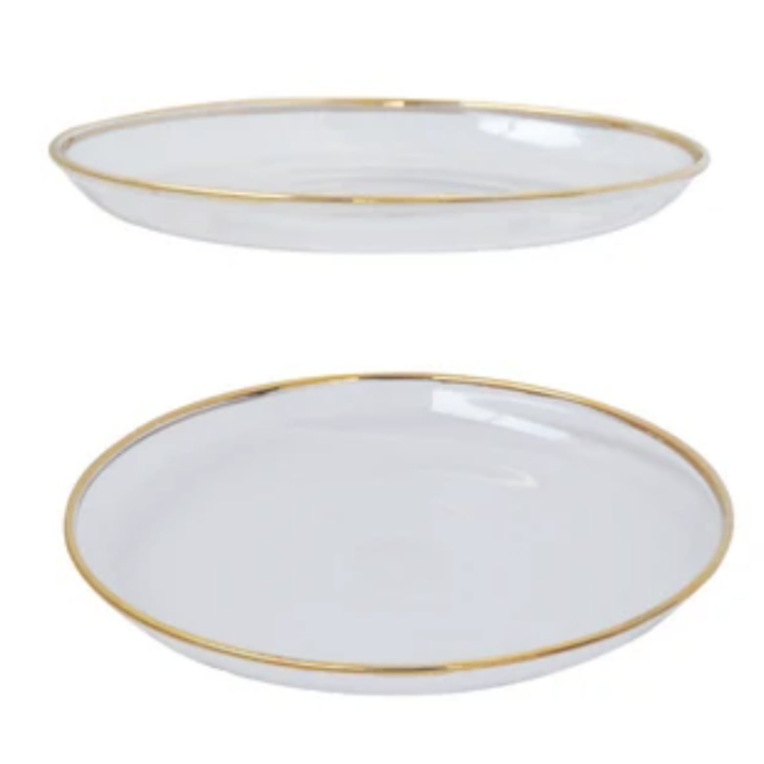 金縁ガラスプレート/ガラスの小皿/アクセサリートレイ/取分け皿