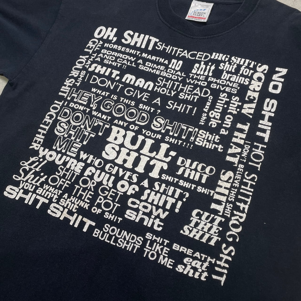 00年代 “SHIT” メッセージ プリントTシャツ メンズL 古着 00s