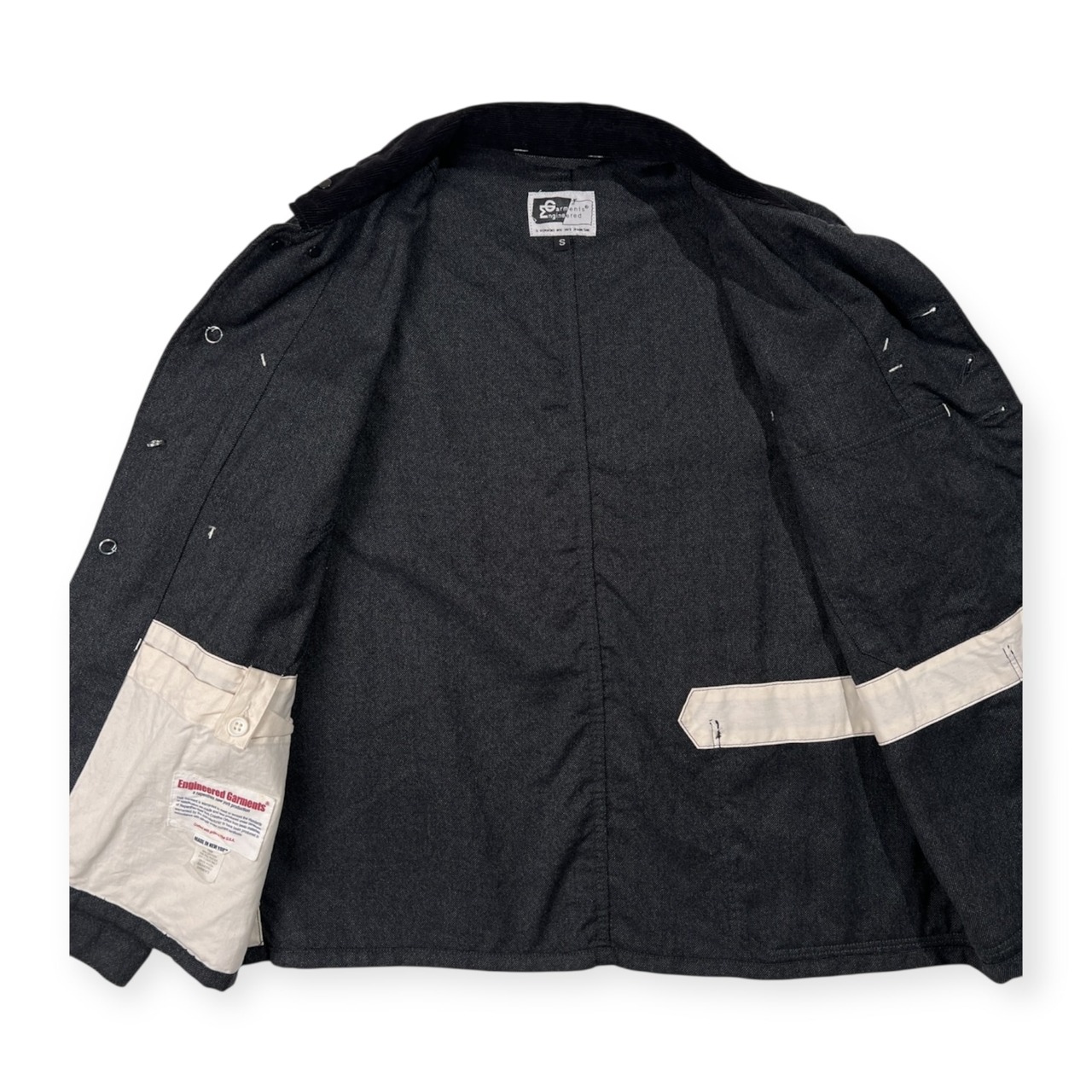 Engineered Garments エンジニアードガーメンツ ワーク カバーオール ジャケット サイズ S /チャコールグレー系/USA製/アメリカ製