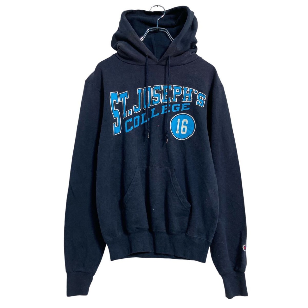 Champion プリント スウェット パーカー XS ネイビー チャンピオン 