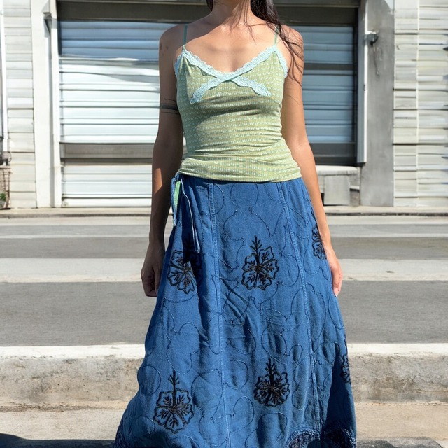 【LADIES】vintage India wrap skirt