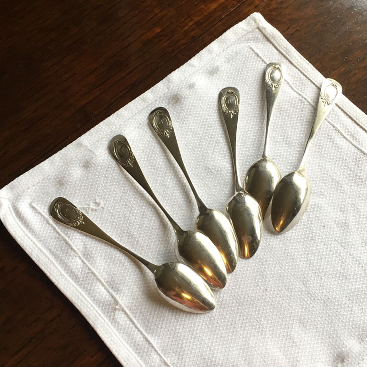 銀製　ティースプーン6本セット （ケース入り）　