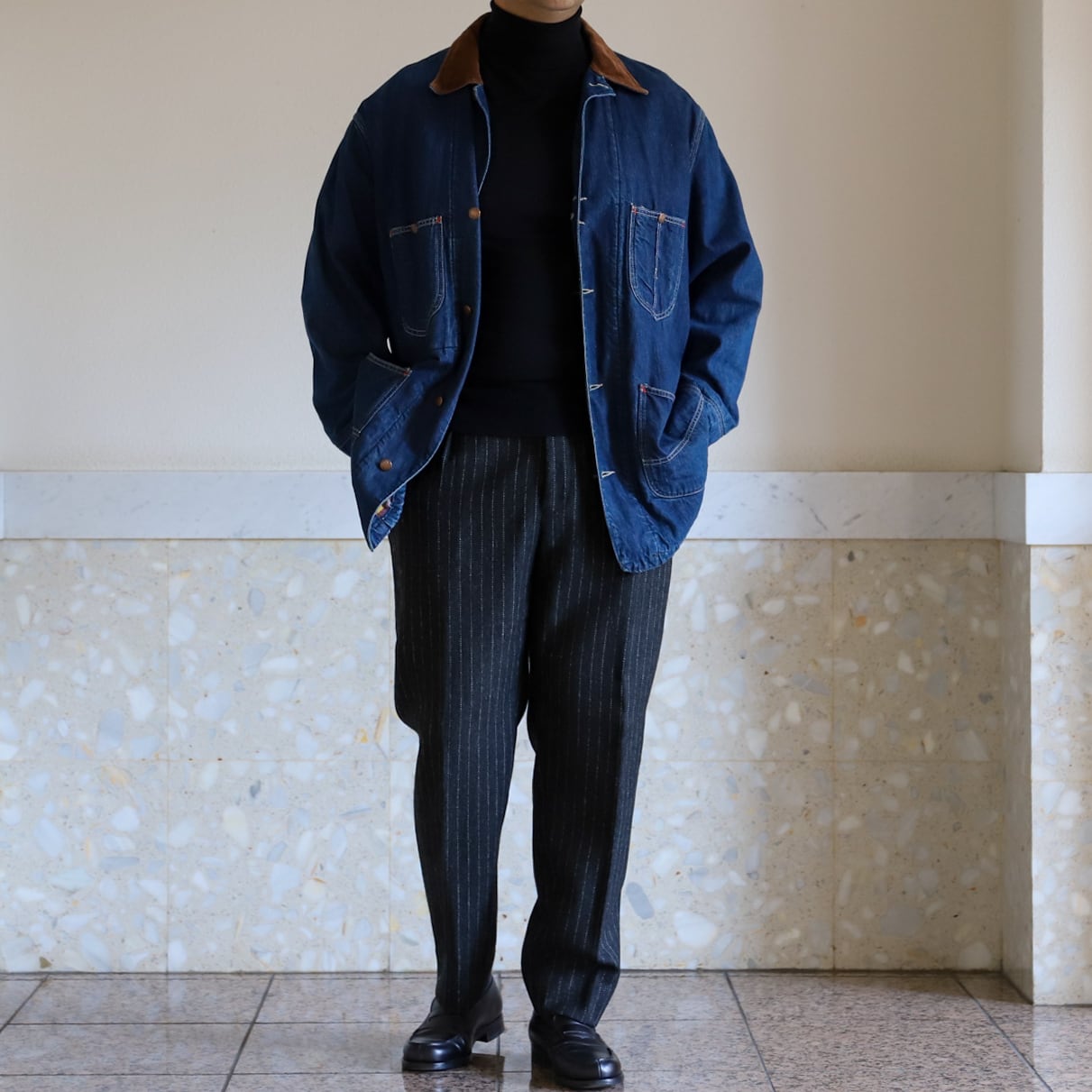 濃紺】50s special vintage Denim coverall jacket 
