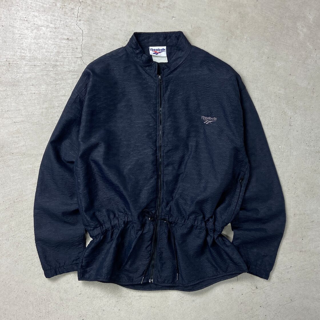 80年代~90年代 USA製 Reebok リーボック ナイロンジャケット シワ加工 