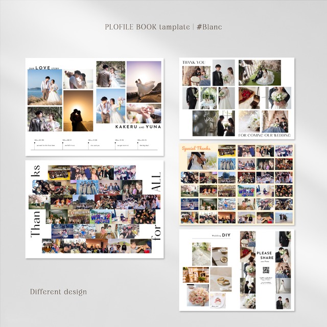 【プロフィールブック】Canvaテンプレート #Blanc（ブラン）