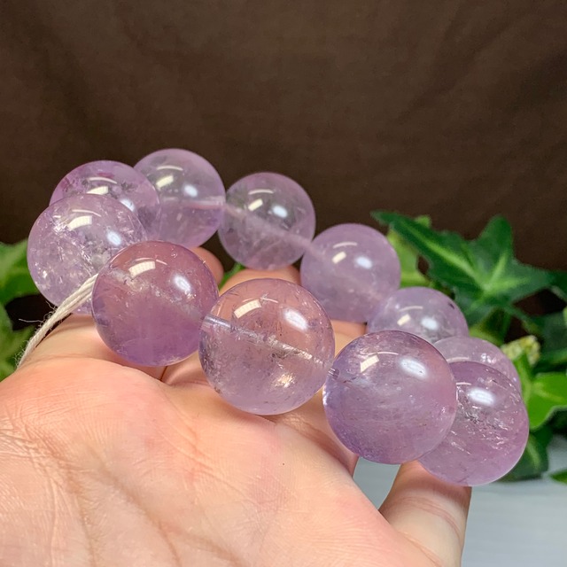 レア☆希少な20mm☆ラベンダーアメジスト・ブレスレット